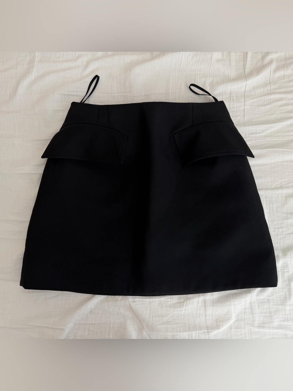 Alexander McQueen Black Mini Skirt with Flap Pockets